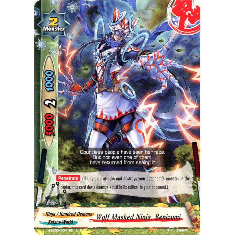 buddyfight-tcg-card-h-eb03-0041en-u-wolf-masked-ninja-benizumi-lord-of-hundred-thunders