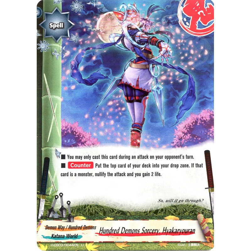 buddyfight-tcg-card-foil-h-eb03-0044en-foil-hundred-demons-sorcery-hyakaryouran-lord-of-hundred-thunders