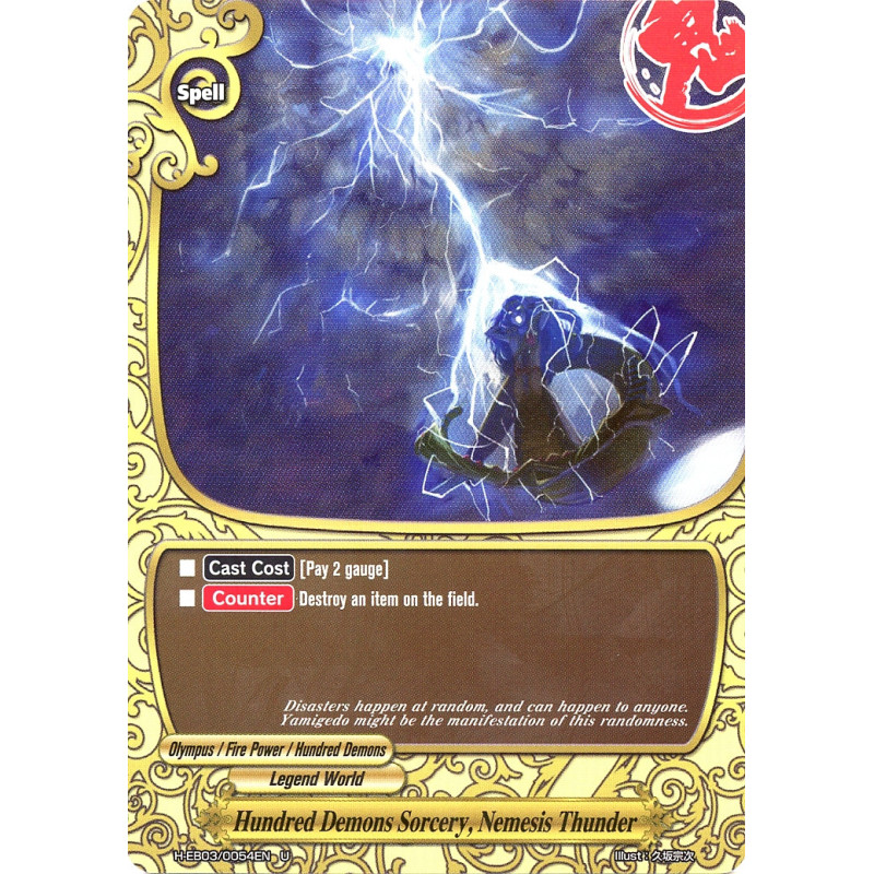 buddyfight-tcg-card-foil-h-eb03-0054en-foil-hundred-demons-sorcery-nemesis-thunder-lord-of-hundred-thunders