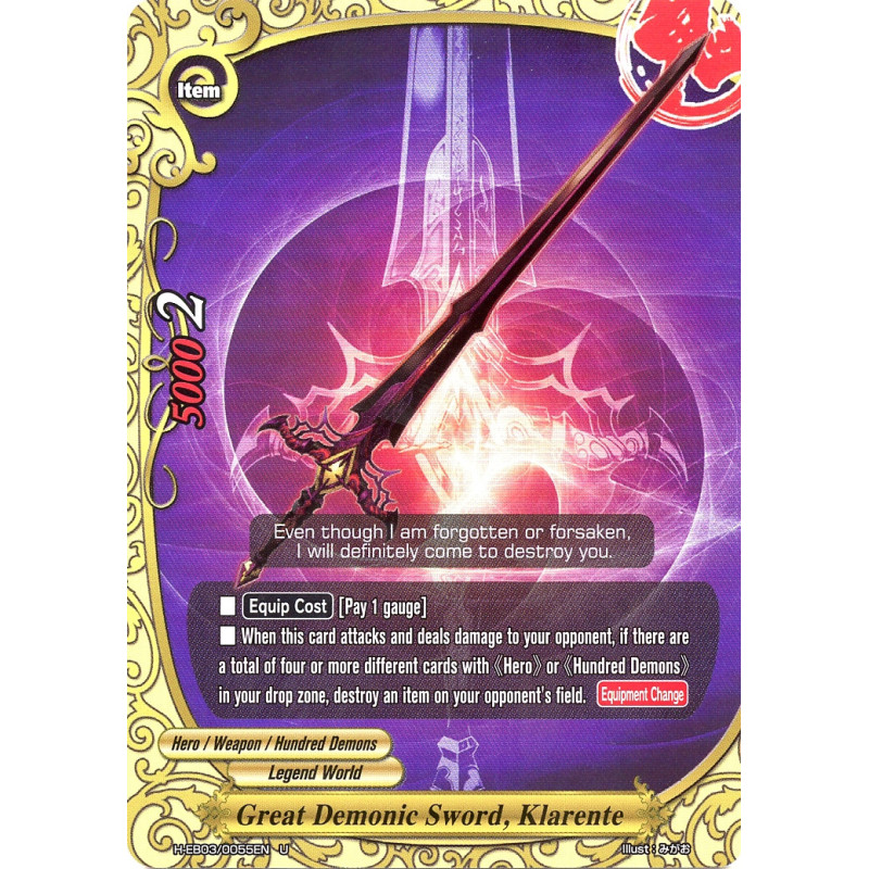 buddyfight-tcg-card-foil-h-eb03-0055en-foil-great-demonic-sword-klarente-lord-of-hundred-thunders