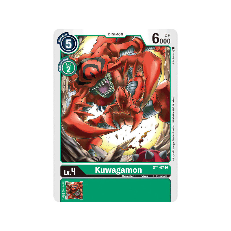 Digimon_TCG_ST4-07_Kuwagamon_Common_Sinister_Order_Card_Game
