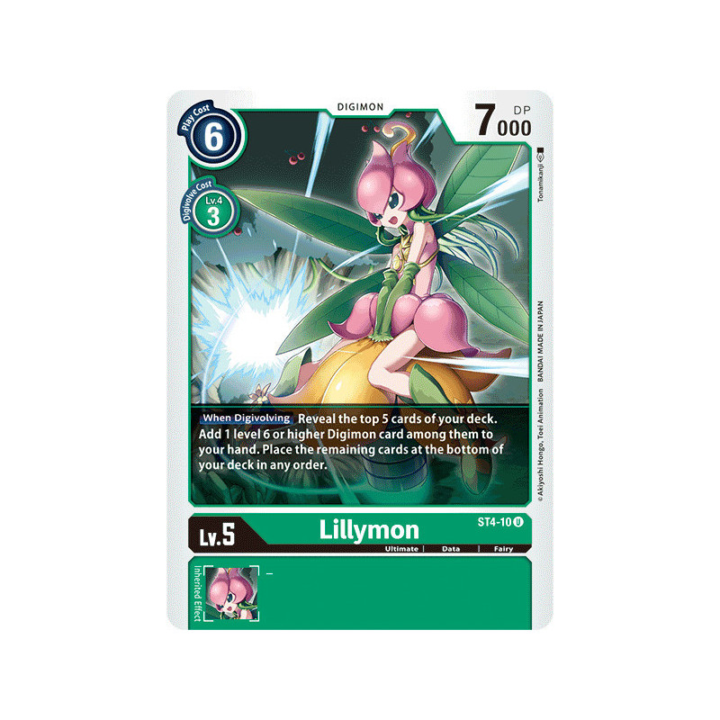 Digimon_TCG_ST4-10_Lillymon_Uncommon_Sinister_Order_Card_Game