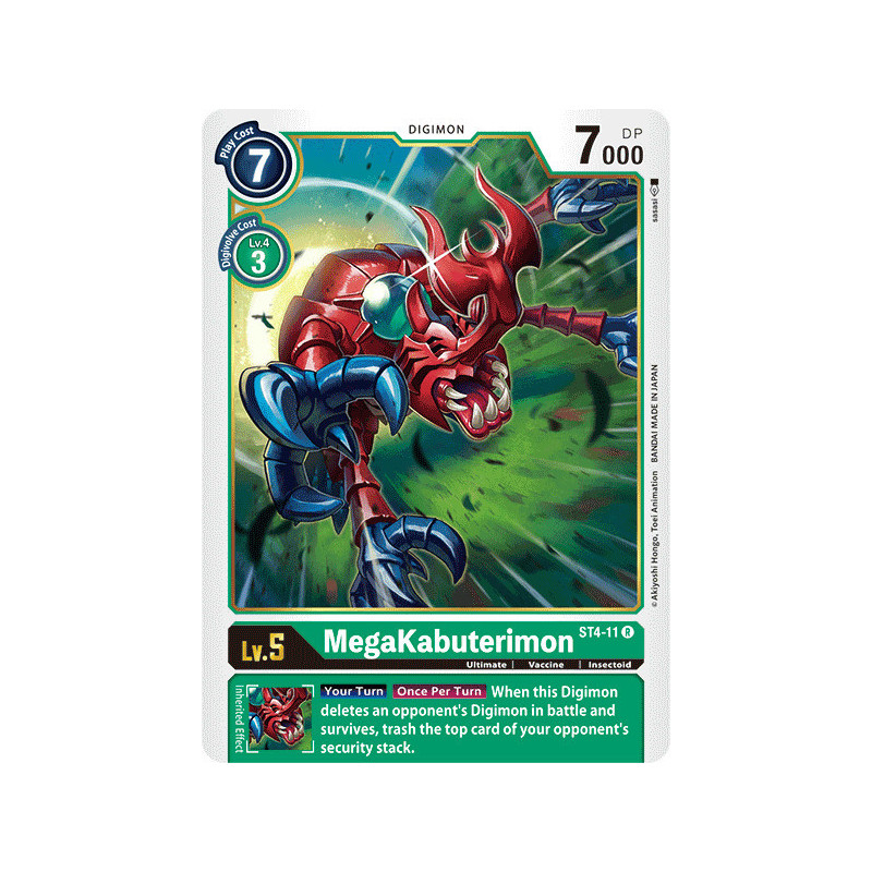 Digimon_TCG_ST4-11_MegaKabuterimon_Rare_Sinister_Order_Card_Game