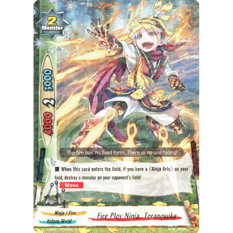 buddyfight-tcg-card-h-pp01-0025en-r-fire-ploy-ninja-toranosuke-terror-of-the-inverse-omni