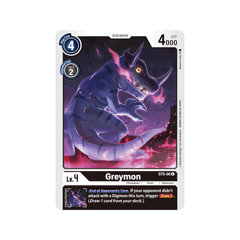 Digimon_TCG_ST5-06_Greymon_Common_Sinister_Order_Card_Game