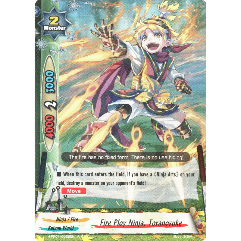buddyfight-tcg-card-foil-h-pp01-0025en-foil-fire-ploy-ninja-toranosuke-terror-of-the-inverse-omni