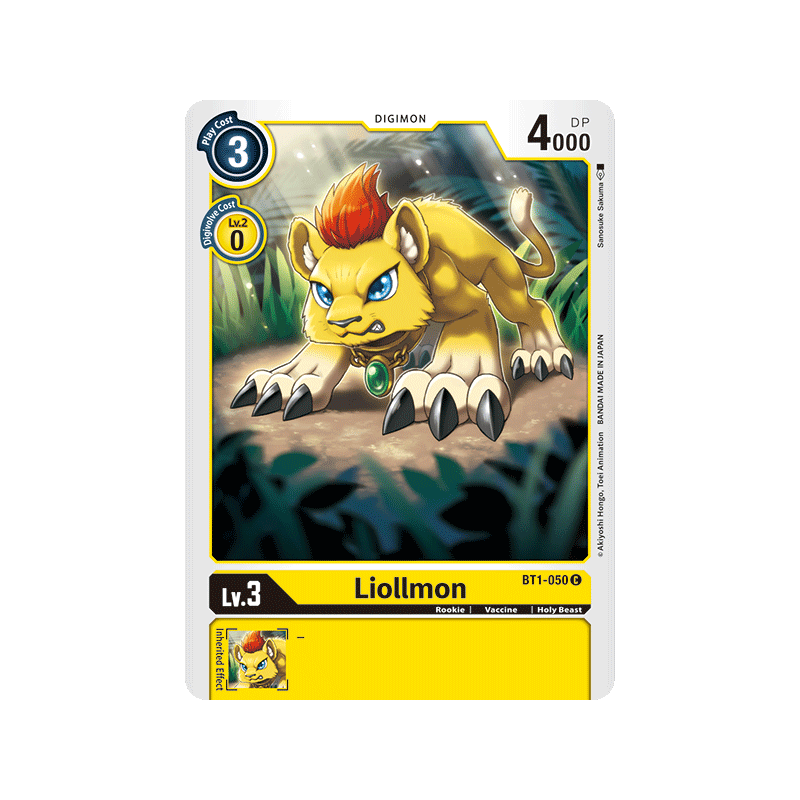 Digimon_TCG_BT1-050_Liollmon_Common_New_Evolution_Card_Game