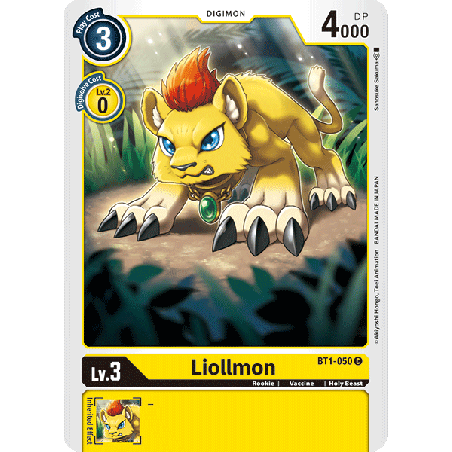 Digimon_TCG_BT1-050_Liollmon_Common_New_Evolution_Card_Game