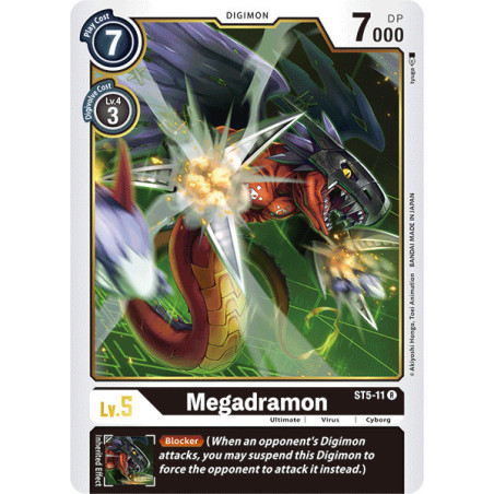 Digimon_TCG_ST5-11_Megadramon_Rare_Sinister_Order_Card_Game