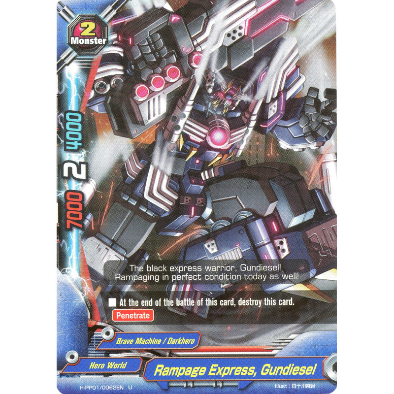 buddyfight-tcg-card-foil-h-pp01-0062en-foil-rampage-express-gundiesel-terror-of-the-inverse-omni
