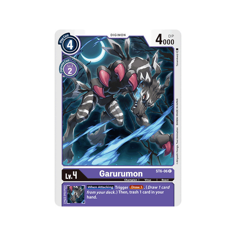 Digimon_TCG_ST6-06_Garurumon_Common_Sinister_Order_Card_Game