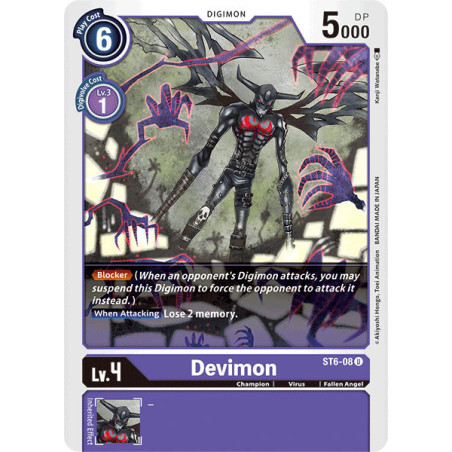 Digimon_TCG_ST6-08_Devimon_Uncommon_Sinister_Order_Card_Game