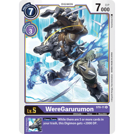 Digimon_TCG_ST6-11_WereGarurumon_Rare_Sinister_Order_Card_Game