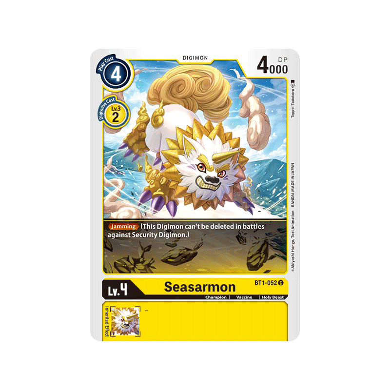 Digimon_TCG_BT1-052_Seasarmon_Common_New_Evolution_Card_Game