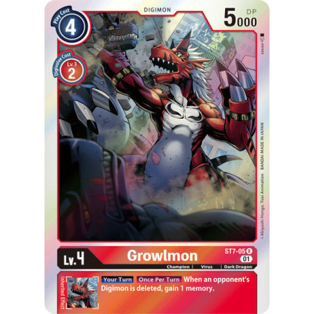 Digimon_TCG_ST7-05_Growlmon_Rare_Sinister_Order_Card_Game