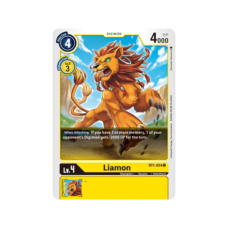 Digimon_TCG_BT1-054_Liamon_Common_New_Evolution_Card_Game