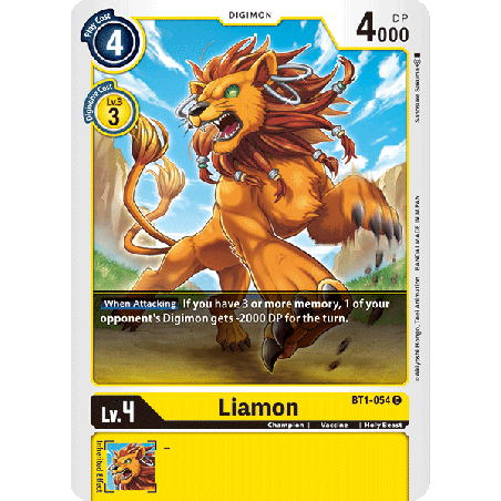 Digimon_TCG_BT1-054_Liamon_Common_New_Evolution_Card_Game