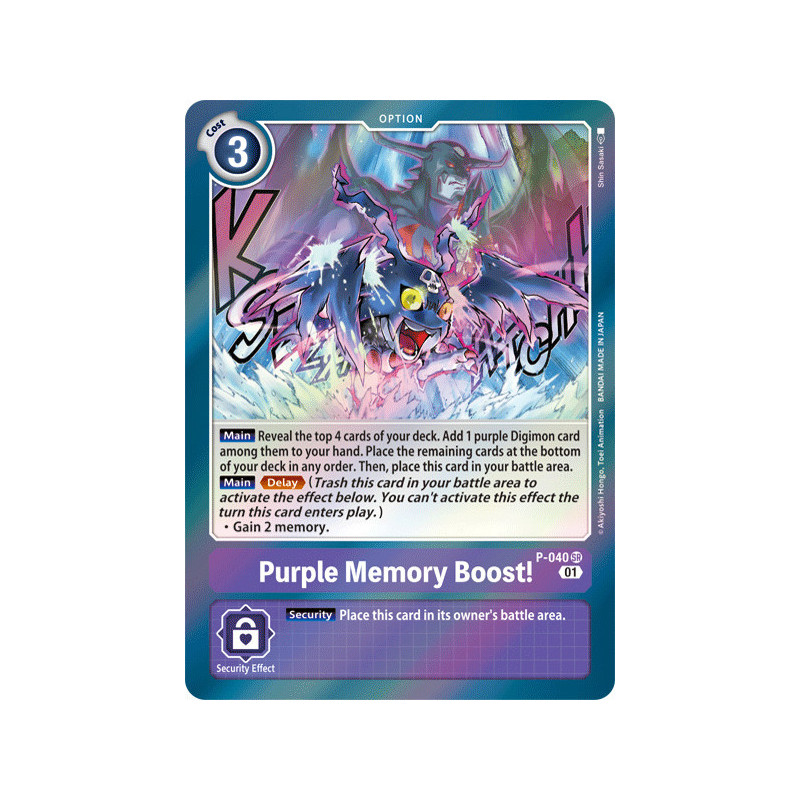 Digimon_TCG_P-040_Purple_Memory_Boost_Super_Rare_Sinister_Order_Card_Game