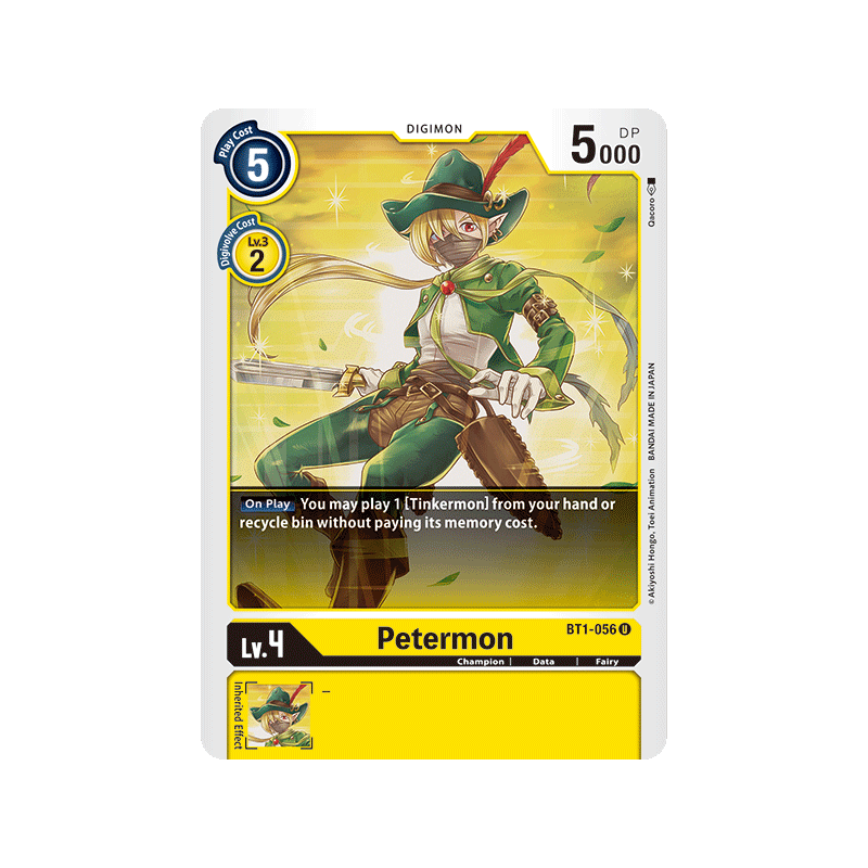 Digimon_TCG_BT1-056_Petermon_Uncommon_New_Evolution_Card_Game