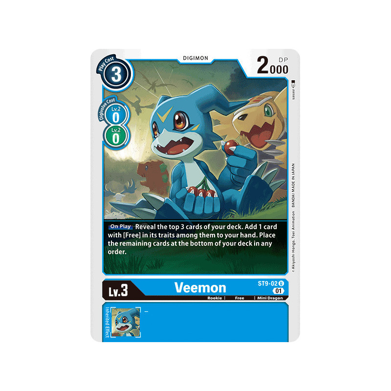 Digimon_TCG_ST9-02_Veemon_Uncommon_Sinister_Order_Card_Game