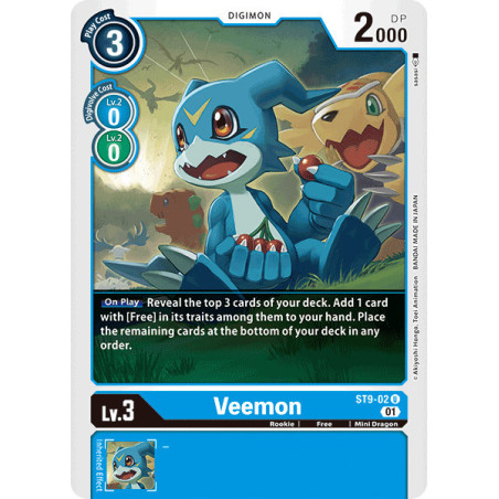 Digimon_TCG_ST9-02_Veemon_Uncommon_Sinister_Order_Card_Game