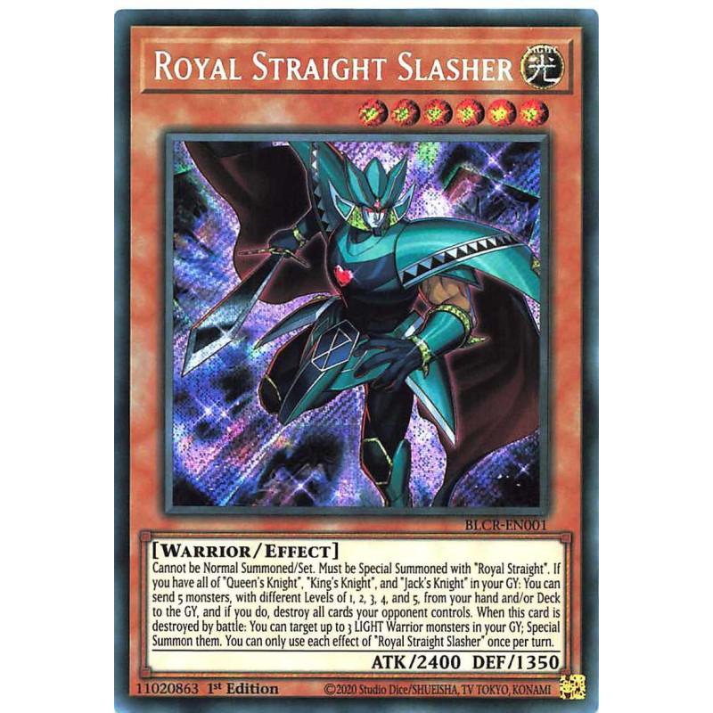 Yu-Gi-Oh-TCG-BLCR-EN001-SE-Royal-Straight-Slasher-Battles-of-Legend-Crystal-Revenge