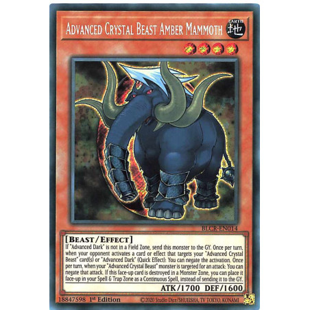 Yu-Gi-Oh-TCG-BLCR-EN014-SE-Advanced-Crystal-Beast-Amber-Mammoth-Battles-of-Legend-Crystal-Revenge