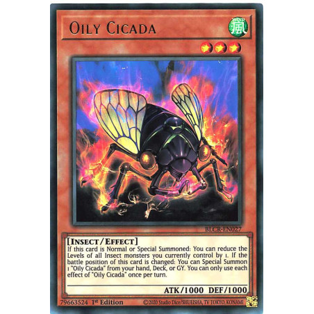 Yu-Gi-Oh-TCG-BLCR-EN027-UR-Oily-Cicada-Battles-of-Legend-Crystal-Revenge