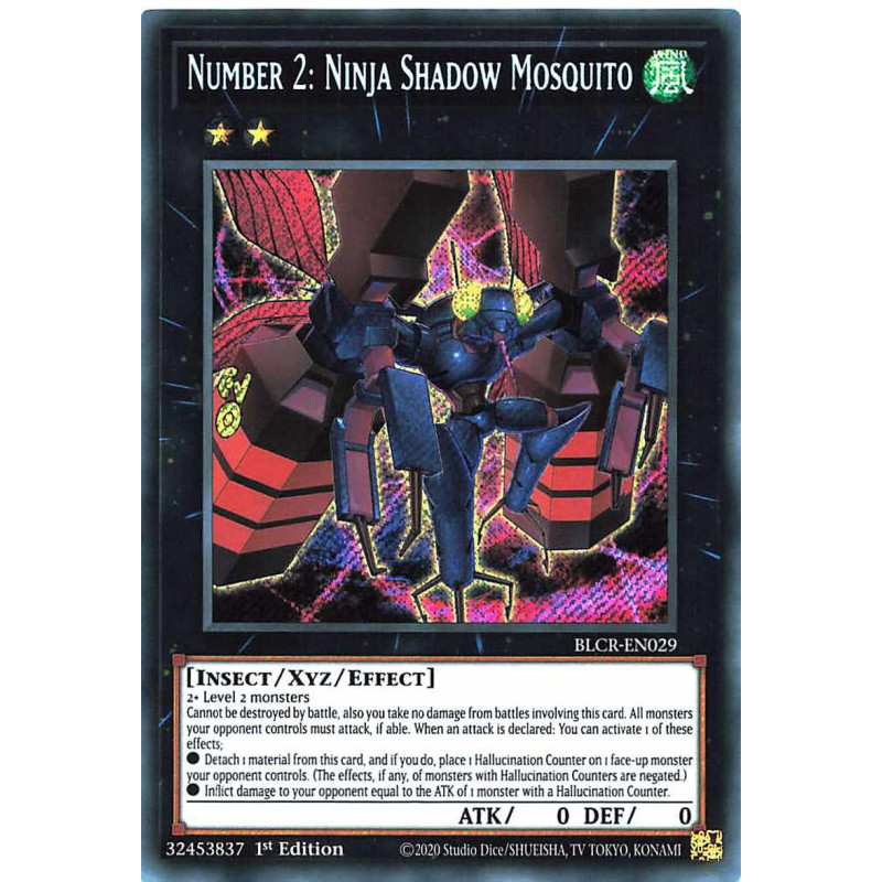 Yu-Gi-Oh-TCG-BLCR-EN029-SE-Number-2-Ninja-Shadow-Mosquito-Battles-of-Legend-Crystal-Revenge