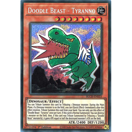 Yu-Gi-Oh-TCG-BLCR-EN033-SE-Doodle-Beast-Tyranno-Battles-of-Legend-Crystal-Revenge