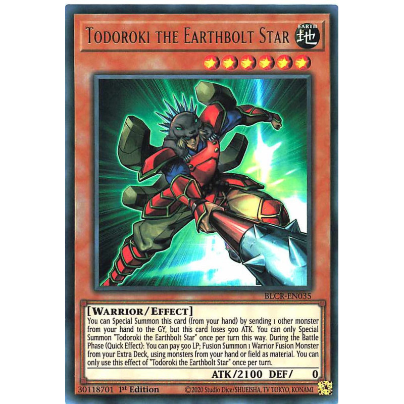 Yu-Gi-Oh-TCG-BLCR-EN035-UR-Todoroki-the-Earthbolt-Star-Battles-of-Legend-Crystal-Revenge