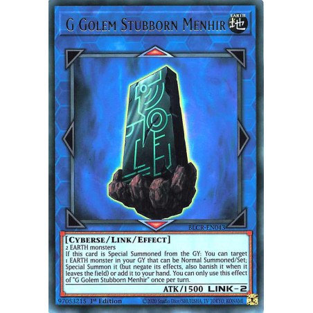 Yu-Gi-Oh-TCG-BLCR-EN043-UR-G-Golem-Stubborn-Menhir-Battles-of-Legend-Crystal-Revenge