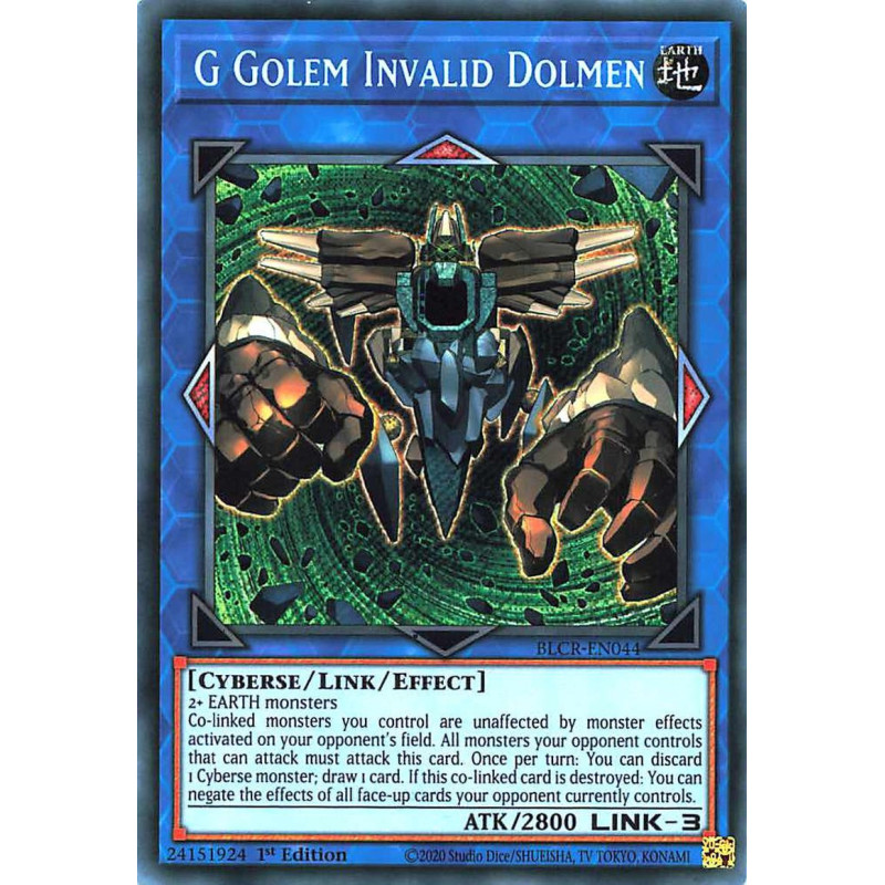 Yu-Gi-Oh-TCG-BLCR-EN044-SE-G-Golem-Invalid-Dolmen-Battles-of-Legend-Crystal-Revenge