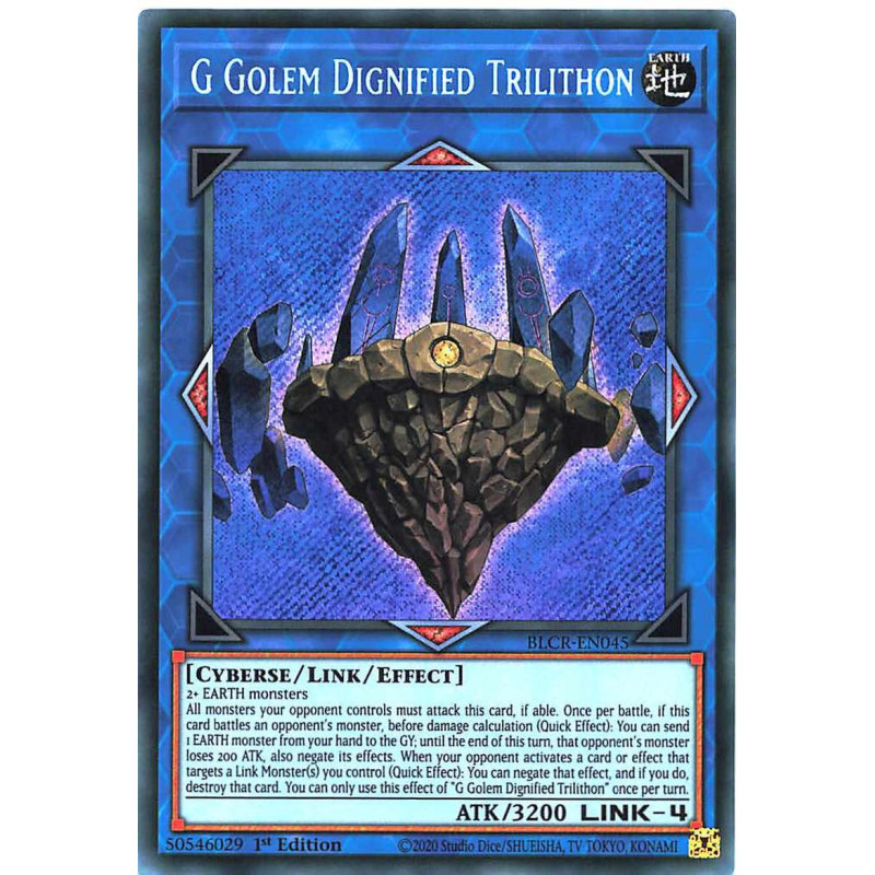Yu-Gi-Oh-TCG-BLCR-EN045-SE-G-Golem-Dignified-Trilithon-Battles-of-Legend-Crystal-Revenge