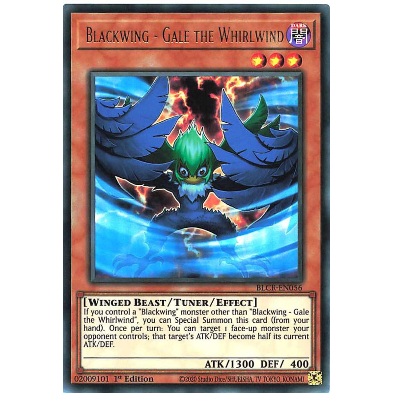 Yu-Gi-Oh-TCG-BLCR-EN056-UR-Blackwing-Gale-the-Whirlwind-Battles-of-Legend-Crystal-Revenge