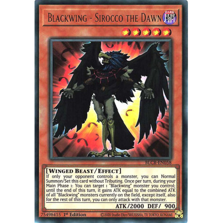 Yu-Gi-Oh-TCG-BLCR-EN058-UR-Blackwing-Sirocco-the-Dawn-Battles-of-Legend-Crystal-Revenge