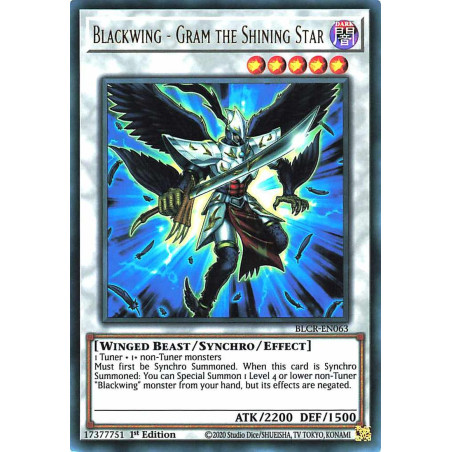 Yu-Gi-Oh-TCG-BLCR-EN063-UR-Blackwing-Gram-the-Shining-Star-Battles-of-Legend-Crystal-Revenge