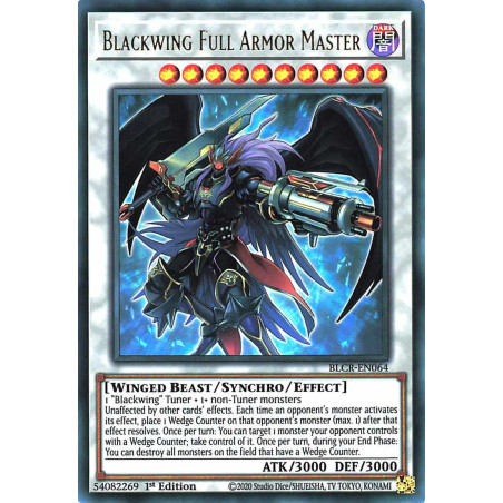 Yu-Gi-Oh-TCG-BLCR-EN064-UR-Blackwing-Full-Armor-Master-Battles-of-Legend-Crystal-Revenge