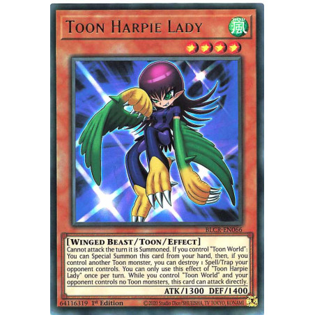 Yu-Gi-Oh-TCG-BLCR-EN066-UR-Toon-Harpie-Lady-Battles-of-Legend-Crystal-Revenge