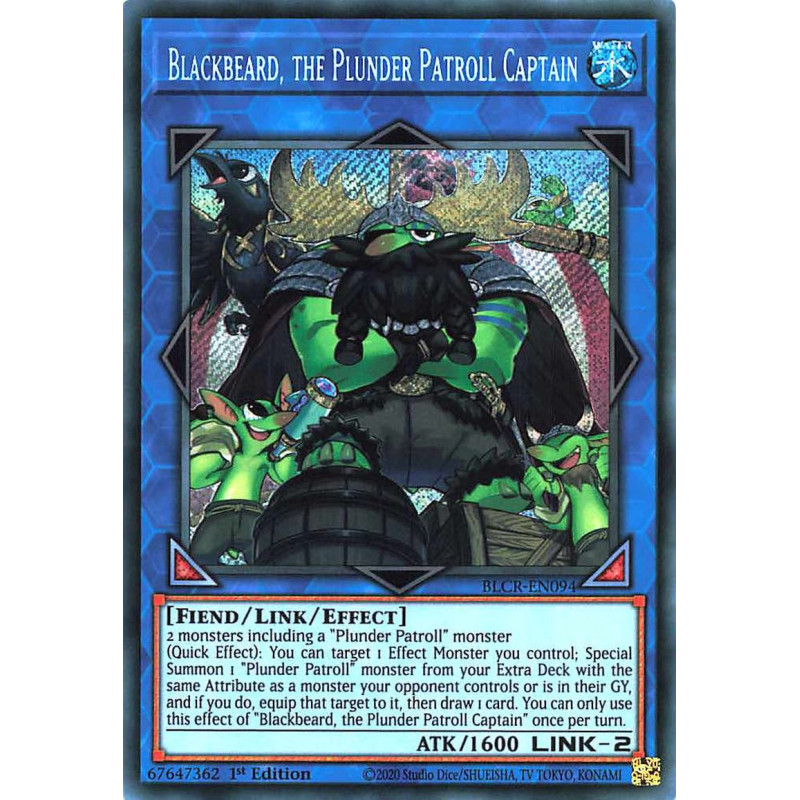 Yu-Gi-Oh-TCG-BLCR-EN094-SE-Blackbeard-the-Plunder-Patroll-Captain-Battles-of-Legend-Crystal-Revenge