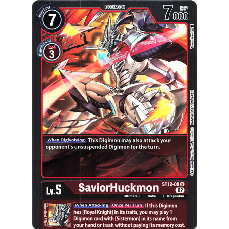Digimon_TCG_ST12-08_SaviorHuckmon_Rare_Sinister_Order_Card_Game