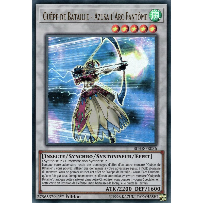 Yu-Gi-Oh-TCG-BLHR-FR036-UR-Gu-pe-de-Bataille-Azusa-l-Arc-Fant-me-Batailles-de-L-gende-La-Vengeance-du-H-ros