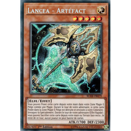 Yu-Gi-Oh-TCG-BLHR-FR079-SE-Lancea-Art-fact-Batailles-de-L-gende-La-Vengeance-du-H-ros