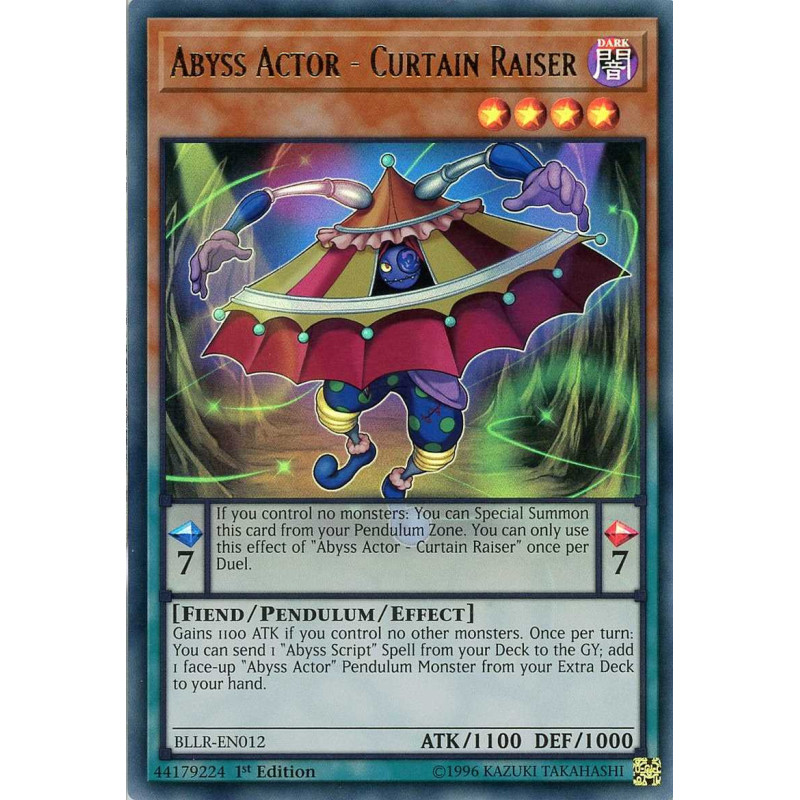 Yu-Gi-Oh-TCG-BLLR-EN012-UR-Abyss-Actor-Curtain-Raiser-Battles-of-Legend-Light-s-Revenge