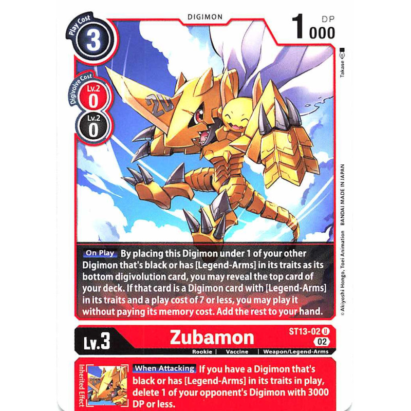 Digimon_TCG_ST13-02_Zubamon_Uncommon_Sinister_Order_Card_Game