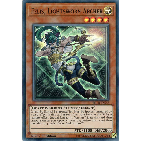 Yu-Gi-Oh-TCG-BLLR-EN043-UR-Felis-Lightsworn-Archer-Battles-of-Legend-Light-s-Revenge