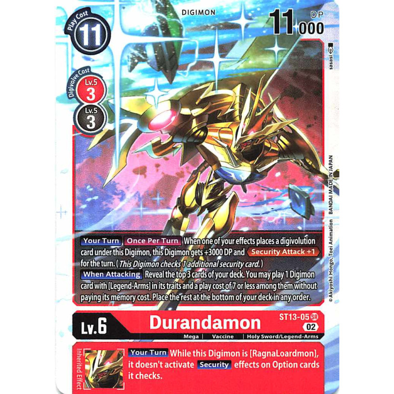 Digimon_TCG_ST13-05_Durandamon_Super_Rare_Sinister_Order_Card_Game