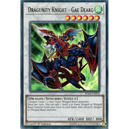 Yu-Gi-Oh-TCG-BLLR-EN059-UR-Dragunity-Knight-Gae-Dearg-Battles-of-Legend-Light-s-Revenge