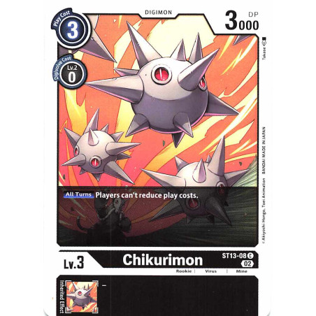 Digimon_TCG_ST13-08_Chikurimon_Common_Sinister_Order_Card_Game