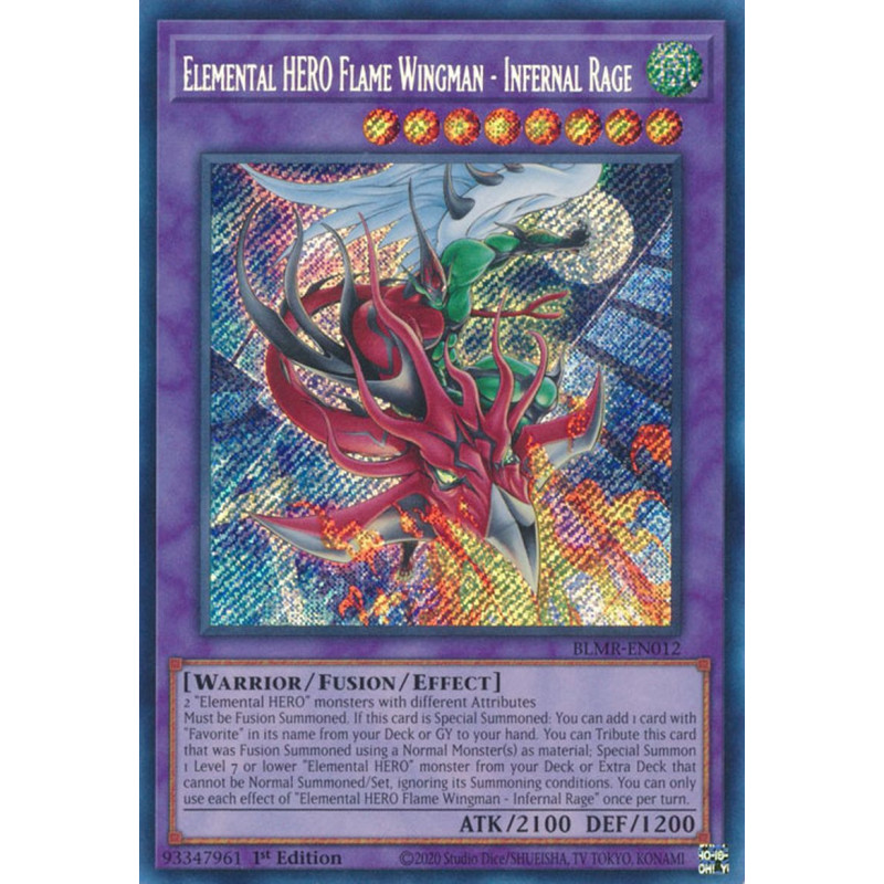 Yu-Gi-Oh-TCG-BLMR-EN012-SE-Elemental-HERO-Flame-Wingman-Infernal-Rage-Battles-of-Legend-Monstrous-Revenge